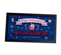 Personalizzato Hot Cioccolato Barrette - Blu Natale Runner Opaco Bevande