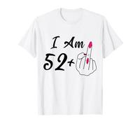 Personalizzato I Am 52 Plus 1 Umorismo dito medio 53 donne Maglietta