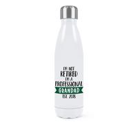 Personalizzato I'M Non Pensionato Professionale Nonno Doppio Muro Borraccia Amo