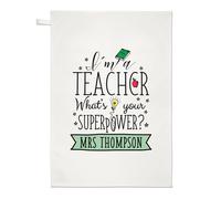 Personalizzato I'M Un Insegnante Cosa C'È Your Superpower Tè Telo Best Awesome
