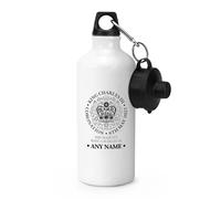 Personalizzato Incoronazione Emblema Nero King Carlo III SPORTS Bottiglia Regalo