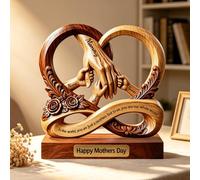 Personalizzato Infinity legno Mama mamma detiene bambini mani placca figure regalo per la madre, nome personalizzato mamma bambini tenendo mamme giorno di legno segno placca figure (stile 13)