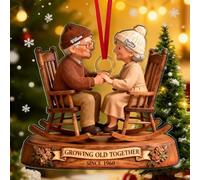 Personalizzato Invecchiare insieme Ornamento natalizio 2025, Ornamenti personalizzati per coppie per decorazioni dell'albero di Natale, Regali di Natale per coppie Genitori Nonni Moglie (stile10)
