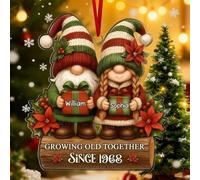 Personalizzato Invecchiare insieme Ornamento natalizio 2025, Ornamenti personalizzati per coppie per decorazioni dell'albero di Natale, Regali di Natale per coppie Genitori Nonni Moglie (stile1)