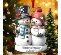 Personalizzato Invecchiare insieme Ornamento natalizio 2025, Ornamenti personalizzati per coppie per decorazioni dell'albero di Natale, Regali di Natale per coppie Genitori Nonni Moglie (stile12)