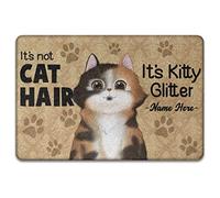 Personalizzato It'S Not Cat Hair It'S Kitty Glitter, Per Gli Amanti Dei Gatti Tappeti D'Ingresso Facile Da Pulire Tappetino Da Bagno Lavabile Tappeto Ingresso Casa Per Terrazzo Balcone 40X60Cm
