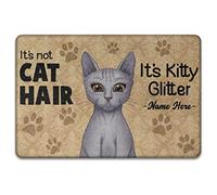 Personalizzato It'S Not Cat Hair It'S Kitty Glitter, Per Gli Amanti Dei Gatti Tappetini Porta Dingresso Lavabile Tappetino Da Bagno Facile Da Pulire Tappeti D'Ingresso Per Soggiorno Interno 40X60Cm