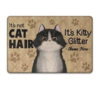 Personalizzato It'S Not Cat Hair It'S Kitty Glitter, Per Gli Amanti Dei Gatti Tappetini Porta Dingresso Resistente Tappeti D'Ingresso Antiscivolo Zerbino Di Benvenuto Per Interno Balcone 40X60Cm