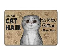Personalizzato It'S Not Cat Hair It'S Kitty Glitter, Per Gli Amanti Dei Gatti Tappetini Porta Dingresso Lavabile Tappetino Da Bagno Resistente Tappeti D'Ingresso Per Soggiorno Terrazzo 40X60Cm
