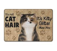 Personalizzato It'S Not Cat Hair It'S Kitty Glitter, Per Gli Amanti Dei Gatti Tappetini Porta Dingresso Lavabile Tappetino Da Bagno Zerbino Di Benvenuto Per Balcone Soggiorno Interno 40X60Cm