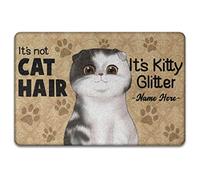 Personalizzato It'S Not Cat Hair It'S Kitty Glitter, Per Gli Amanti Dei Gatti Tappetini Porta Dingresso Antisporco Tappetino Da Bagno Resistente Tappeto Ingresso Casa Per Terrazzo Soggiorno 40X60Cm