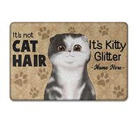Personalizzato It'S Not Cat Hair It'S Kitty Glitter, Per Gli Amanti Dei Gatti Tappetino Da Bagno Antiscivolo Zerbino Di Benvenuto Divertenti Tappeti D'Ingresso Per Terrazzo Balcone Interno 40X60Cm