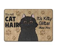 Personalizzato It'S Not Cat Hair It'S Kitty Glitter, Per Gli Amanti Dei Gatti Tappetino Da Bagno Divertenti Tappetini Porta Dingresso Antiscivolo Zerbino Di Benvenuto Per Terrazzo Balcone 40X60Cm