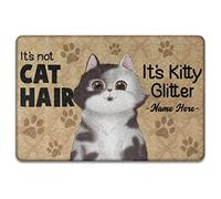 Personalizzato It'S Not Cat Hair It'S Kitty Glitter, Per Gli Amanti Dei Gatti Tappeto Ingresso Casa Antisporco Tappetini Porta Dingresso Resistente Tappetino Da Bagno Per Balcone Interno 40X60Cm