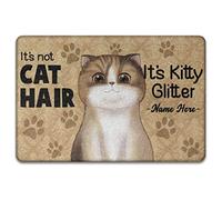 Personalizzato It'S Not Cat Hair It'S Kitty Glitter, Per Gli Amanti Dei Gatti Tappeto Ingresso Casa Divertenti Tappetino Da Bagno Antisporco Tappeti D'Ingresso Per Terrazzo Balcone 40X60Cm