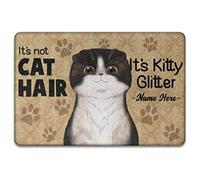 Personalizzato It'S Not Cat Hair It'S Kitty Glitter, Per Gli Amanti Dei Gatti Tappeto Ingresso Casa Divertenti Tappeti D'Ingresso Facile Da Pulire Tappetino Da Bagno Per Soggiorno Terrazzo 40X60Cm