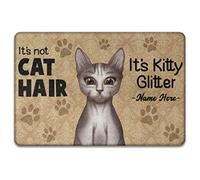 Personalizzato It'S Not Cat Hair It'S Kitty Glitter, Per Gli Amanti Dei Gatti Tappeto Ingresso Casa Divertenti Tappeti D'Ingresso Antiscivolo Tappetino Da Bagno Per Balcone Interno 40X60Cm