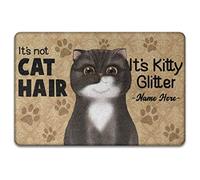 Personalizzato It'S Not Cat Hair It'S Kitty Glitter, Per Gli Amanti Dei Gatti Tappeto Ingresso Casa Facile Da Pulire Tappeti D'Ingresso Antisporco Tappetino Da Bagno Per Soggiorno Terrazzo 40X60Cm