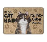 Personalizzato It'S Not Cat Hair It'S Kitty Glitter, Per Gli Amanti Dei Gatti Zerbino Di Benvenuto Antisporco Tappetini Porta Dingresso Confortevole Tappetino Da Bagno Per Balcone Terrazzo 40X60Cm