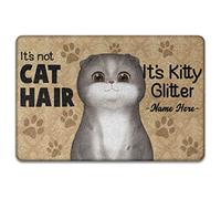 Personalizzato It'S Not Cat Hair It'S Kitty Glitter, Per Gli Amanti Dei Gatti Zerbino Di Benvenuto Antiscivolo Tappetini Porta Dingresso Divertenti Tappetino Da Bagno Per Balcone Soggiorno 40X60Cm