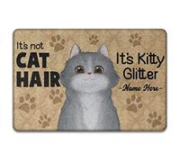 Personalizzato It'S Not Cat Hair It'S Kitty Glitter, Per Gli Amanti Dei Gatti Zerbino Di Benvenuto Confortevole Tappetini Porta Dingresso Resistente Tappetino Da Bagno Per Interno Balcone 40X60Cm