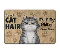 Personalizzato It'S Not Cat Hair It'S Kitty Glitter, Per Gli Amanti Dei Gatti Zerbino Di Benvenuto Confortevole Tappetini Porta Dingresso Antiscivolo Tappetino Da Bagno Per Balcone Interno 40X60Cm