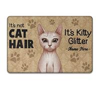 Personalizzato It'S Not Cat Hair It'S Kitty Glitter, Per Gli Amanti Dei Gatti Zerbino Di Benvenuto Divertenti Tappetini Porta Dingresso Antiscivolo Tappetino Da Bagno Per Soggiorno Interno 40X60Cm