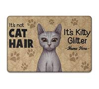 Personalizzato It'S Not Cat Hair It'S Kitty Glitter, Per Gli Amanti Dei Gatti Zerbino Di Benvenuto Divertenti Tappetini Porta Dingresso Antisporco Tappeti D'Ingresso Per Interno Soggiorno 40X60Cm