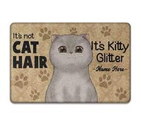 Personalizzato It'S Not Cat Hair It'S Kitty Glitter, Per Gli Amanti Dei Gatti Zerbino Di Benvenuto Lavabile Tappetini Porta Dingresso Divertenti Tappetino Da Bagno Per Soggiorno Terrazzo 40X60Cm