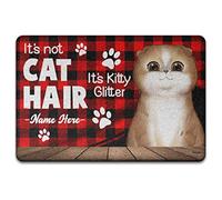 Personalizzato It'S Not Cat Hair It'S Kitty Glitter, Per La Decorazione Natalizia Degli Amanti Tappetini Porta Dingresso Divertenti Zerbino Di Benvenuto Confortevole Tappetino Da Bagno 40X60Cm