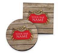 Personalizzato Legno Etichetta Birra Design - Bevande Coaster - Rotondo O