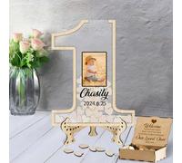 Personalizzato Libro degli Ospiti per il 1° Compleanno Alternative Libro degli Ospiti Personalizzato per il 1° Compleanno di un Bambino o di una Bambina Decorazioni per il 1° Compleanno Cornice