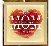 Personalizzato Mamma Fiore Ombra Scatola Con Luce LED Best Mom Ever Flower Shadow Box Light Up Cornice Con Nome del Bambino per Mamma Nonna Famiglia Compleanno