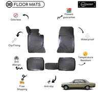 Personalizzato Modellato Gomma Pavimento Opaco Per Mercedes W123 1976-1986 Nero