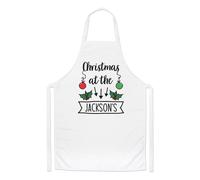 Personalizzato Natale Al Agrifoglio Chef Grembiule Cucina Nome Divertente
