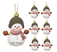 Personalizzato Natale Colorato Snowman Decoration, Personalizzato Famiglia Natale Ornamenti 2025, Invernale Nome/Testo Appendere Ornamento, Albero Decorazioni Regali per Gli Amici di Famiglia