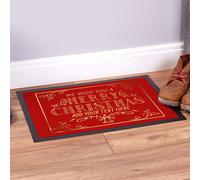 Personalizzato Natale Welcome Zerbino Ingresso, We Desiderio You A Buon Natale
