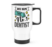 Personalizzato No.1 Dentista Viaggio Tazza Manico World's Best Awesome Thank You