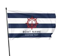 Personalizzato Nodo Nautico Ancora Casa Bandiera Esterna Banner Yard Decorazione esterna Bussola Nautica personalizzata Capitano Nome barca Posizione Barca Benvenuto a bordo Bandiera per gli