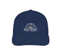 Personalizzato Nome Barca Capitano Bussola Cappello Nautico Baseball Navigazione Cap Personalizza Capitano Nave Anchor Cappello da Baseball