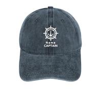 Personalizzato Nome Barca Capitano Bussola Cappello Nautico Baseball Navigazione Cap Personalizza Capitano Nave Anchor Cappello da Baseball, Stile 19, taglia unica