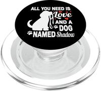 Personalizzato Nome Cane Ombra Carino Cane Pet Amante PopSockets PopGrip per MagSafe