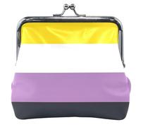 Personalizzato Nonbinary Pride Bandiera della Comunità Simbolo Lgbt Portamonete da donna & Sacchetti Kiss Lock Change Borsa per ragazze, Nonbinary Pride Bandiera Comunità Simbolo Lgbt, Classico