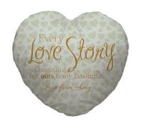 Personalizzato Ogni Love Story Design Cuore Cuscino Sagomato Valentines Day Gift