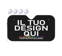 Personalizzato Parasole auto il tuo quadro con foto e/o testo para sole per auto personalizzata con 1-4 foto per parabrezza per auto camion furgoni Noir M