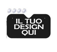 Personalizzato Parasole per auto il tuo con Foto text parasole auto esterno copri sole auto Personalizzata la tua LOGO blocca i raggi UV e mantiene il veicolo fresco black 140cm x 76cm