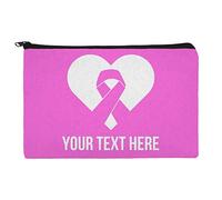 Personalizzato Personalizzato 1 Linea Cancro Al Seno Nastro Rosa Cuore Trucco Cosmetico Sacchetto Organizzatore Sacchetto