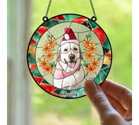 Personalizzato Pet Foto Nome Suncatcher per Finestra Parete Albero di Natale Personalizzato Suncatcher Cane Gatto Appeso Ornamento Regalo di Memoria per Lui Sua Moglie Marito Amante Famiglia Amici