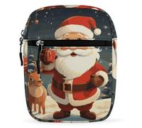 Personalizzato Piccolo Crossbody Bag Impermeabile Messenger Bags Mini Natale Santa Claus Stampa SlingBag Per Gli Uomini Donne