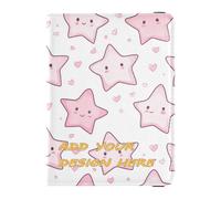 personalizzato Portafoglio in pelle porta passaporto cartone animato carino pesca amore cuore personalizzato passaporto caso documenti di viaggio portafoglio leggero, Carino cuore amore pesca del